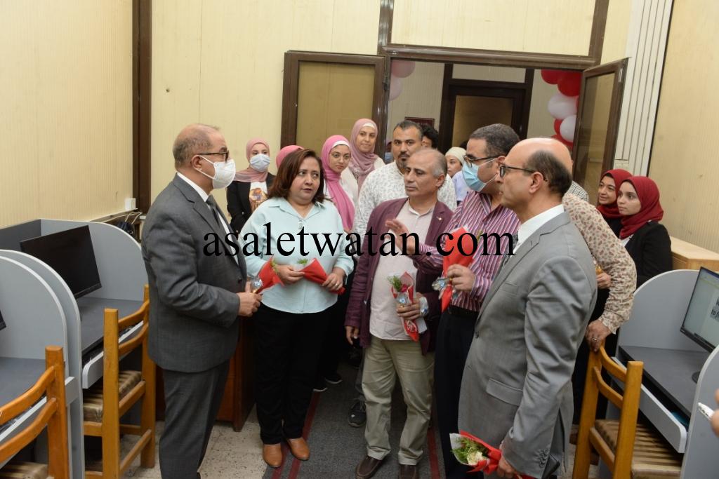 رئيس جامعة أسيوط يشهد افتتاح معمل الحاسب الاَلىبكلية الفنون الجميلة