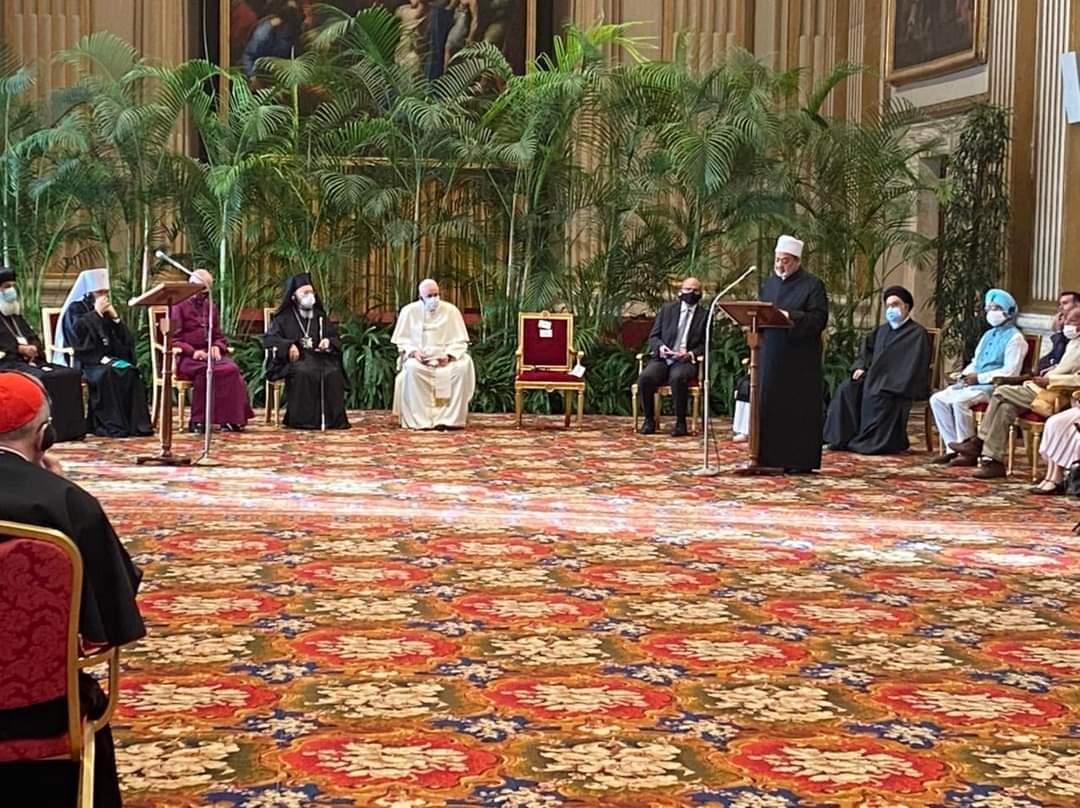 الإمام الأكبر يشارك في قمة قادة الأديان لتغيــر المنـاخ بالفاتيكان