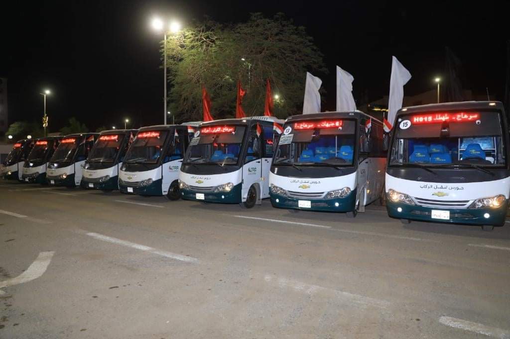 وزير النقل ومحافظ سوهاج يدشنان خطوط النقل الجماعي للركاب بسوهاج