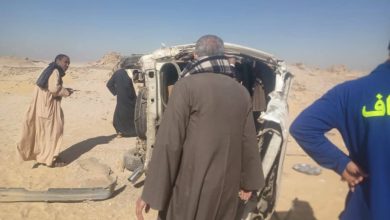 إنقلاب سيارة ميكروباص بأسيوط