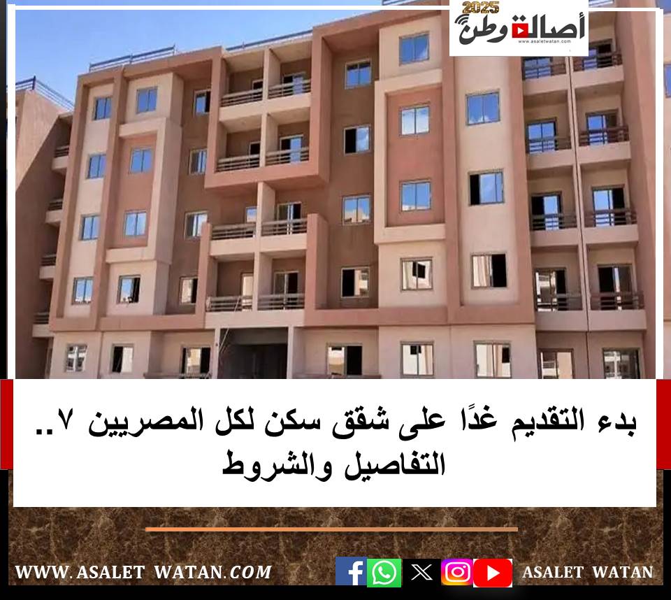 بدء التقديم غدًا على شقق سكن لكل المصريين 7.. التفاصيل والشروط