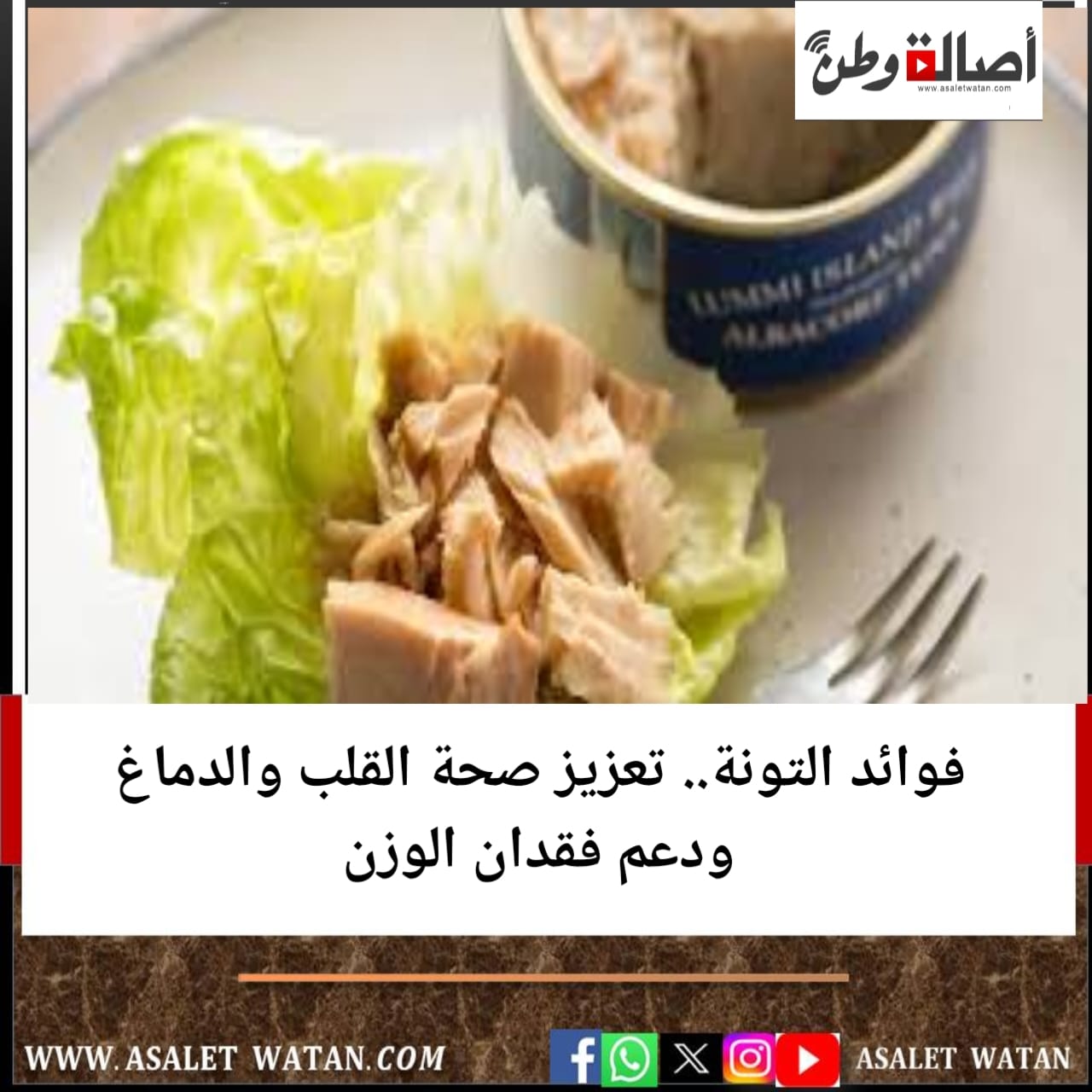 فوائد التونة.. تعزيز صحة القلب والدماغ ودعم فقدان الوزن