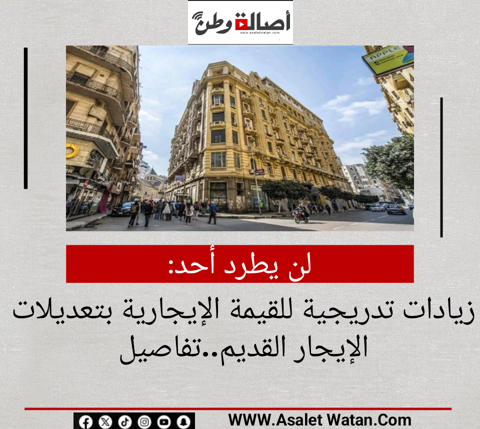 لن يطرد أحد.. زيادات تدريجية للقيمة الإيجارية بتعديلات الإيجار القديم..تفاصيل