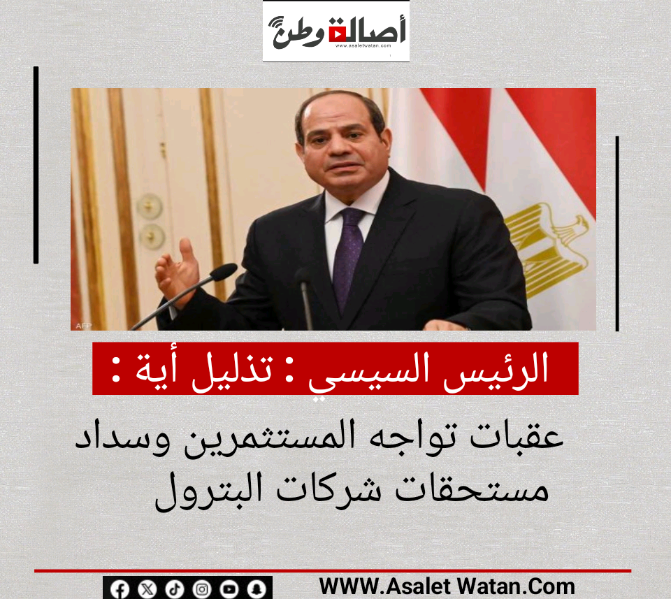 الرئيس السيسي : تذليل أية عقبات تواجه المستثمرين وسداد مستحقات شركات البترول