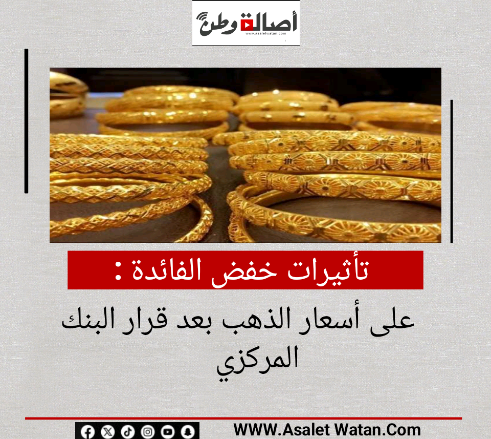 تأثيرات خفض الفائدة على أسعار الذهب بعد قرار البنك المركزي