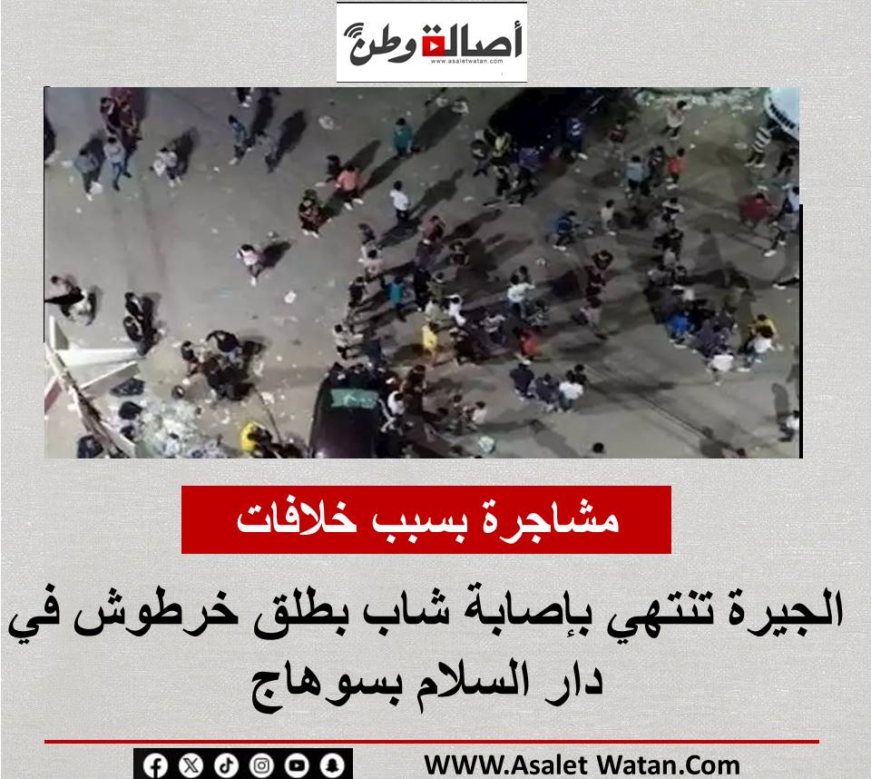 مشاجرة بسبب خلافات الجيرة تنتهي بإصابة شاب بطلق خرطوش في دار السلام بسوهاج