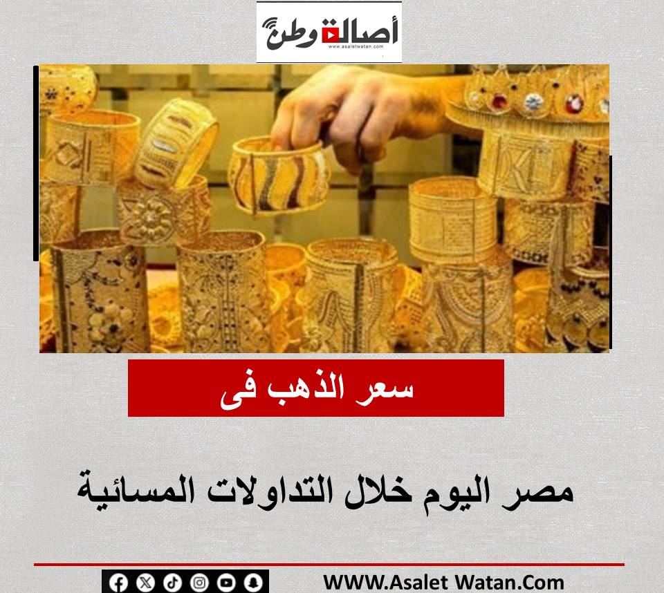 سعر الذهب فى مصر اليوم خلال التداولات المسائية