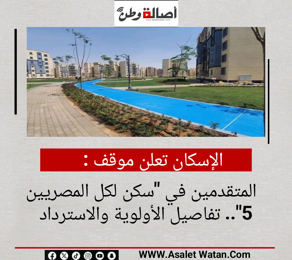 الإسكان تعلن موقف المتقدمين في “سكن لكل المصريين 5”.. تفاصيل الأولوية والاسترداد