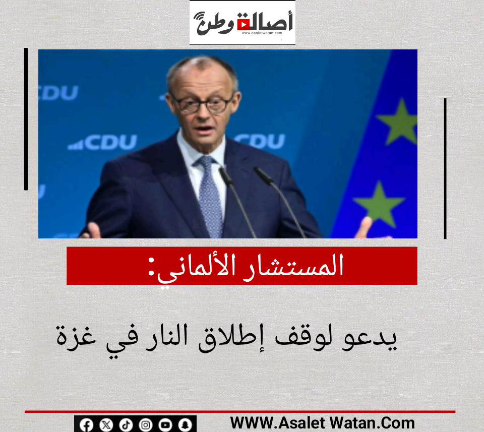 المستشار الألماني يدعو لوقف إطلاق النار في غزة