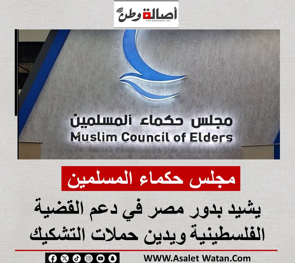 مجلس حكماء المسلمين يشيد بدور مصر في دعم القضية الفلسطينية ويدين حملات التشكيك