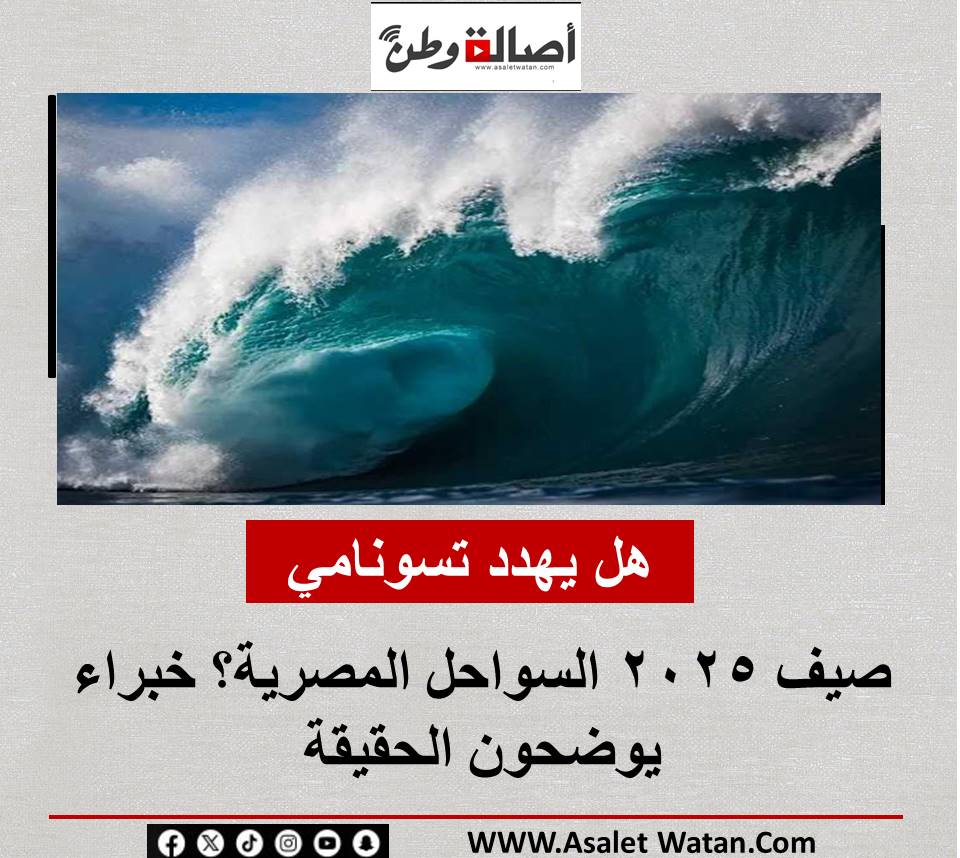 هل يهدد تسونامي صيف 2025 السواحل المصرية؟ خبراء يوضحون الحقيقة