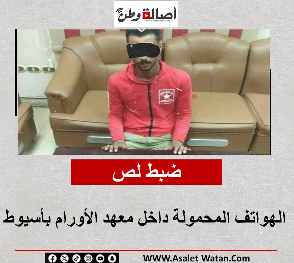 ضبط لص الهواتف المحمولة داخل معهد الأورام بأسيوط