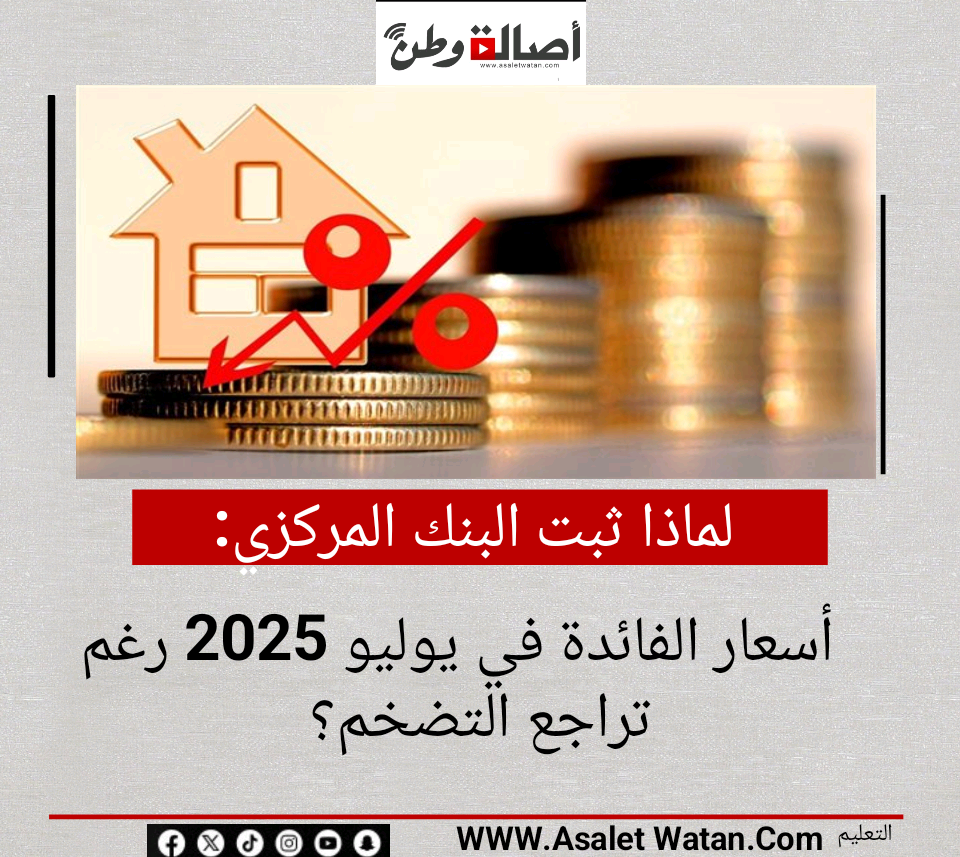 لماذا ثبت البنك المركزي أسعار الفائدة في يوليو 2025 رغم تراجع التضخم؟
