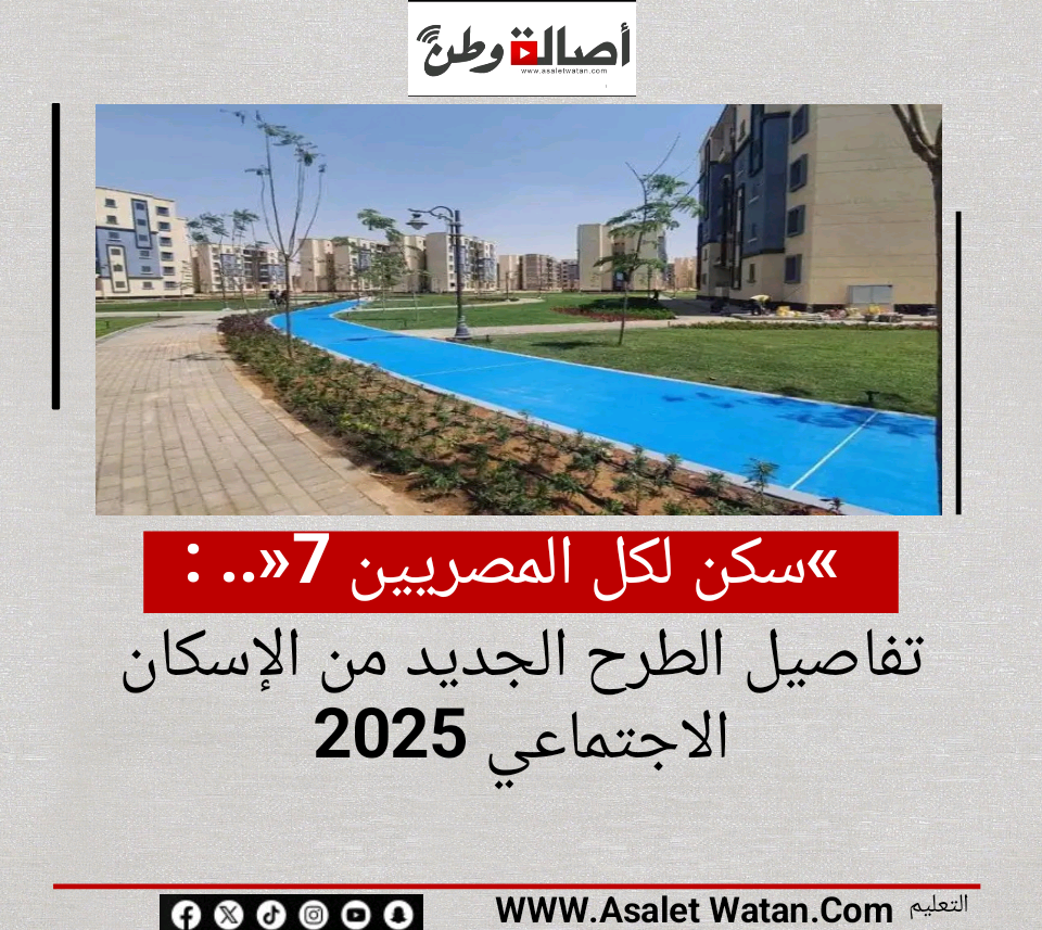 «سكن لكل المصريين 7».. تفاصيل الطرح الجديد من الإسكان الاجتماعي 2025