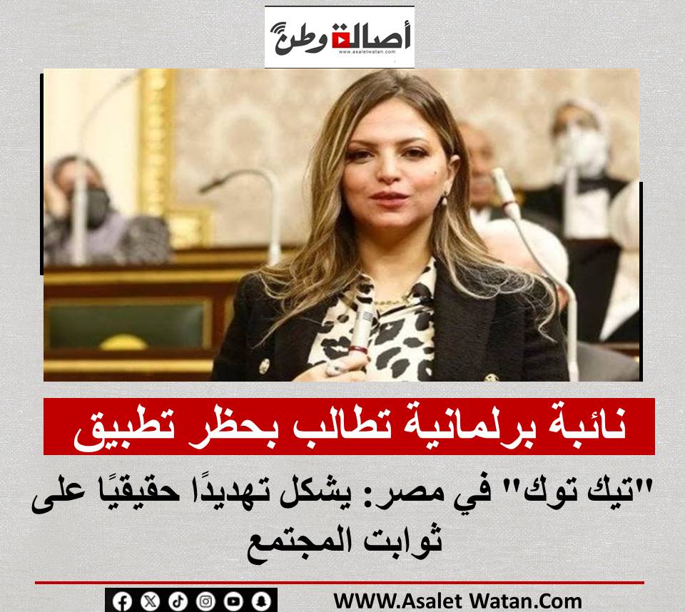 نائبة برلمانية تطالب بحظر تطبيق “تيك توك” في مصر: يشكل تهديدًا حقيقيًا على ثوابت المجتمع